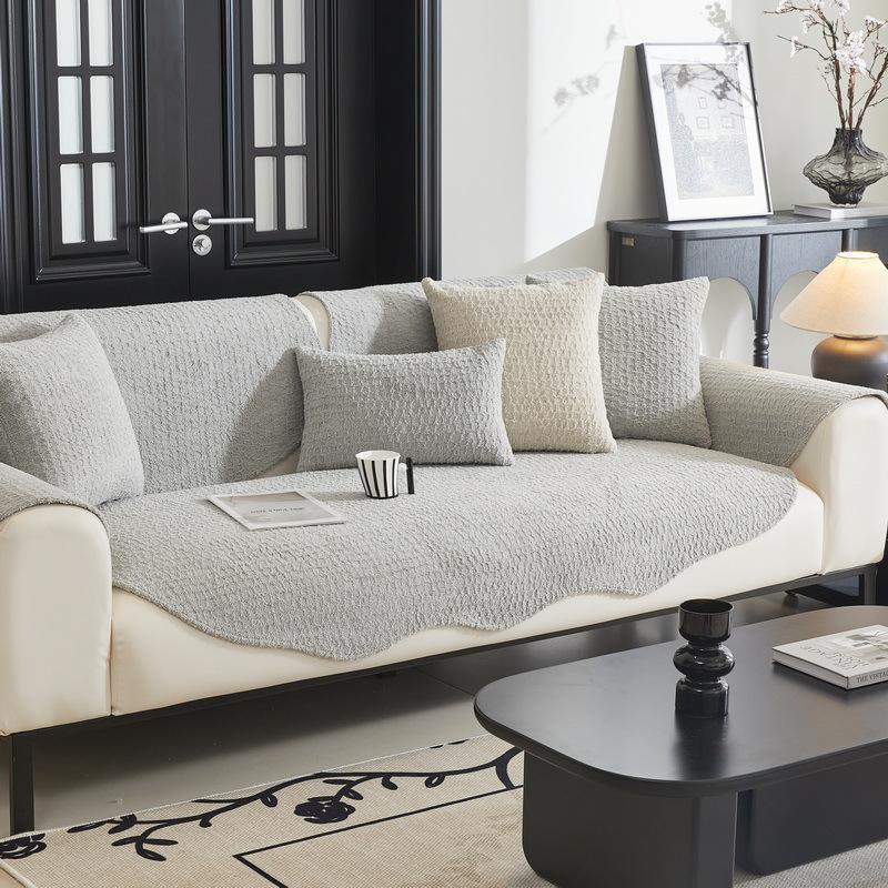 Lint Apple Pad, Lint Sofa Cushion, Simple Modern Seat Cushion, Winter Solid Color Sofa Cover  New Non-Slip