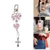 Portachiavi con Perline in Lega Acrilica Elegante Ciondolo per Telefono per Donne Ragazze Portachiavi Elegante Regalo Accessorio alla Moda per Borsa