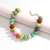 Boho Resin Irregular Geometric Beads Choker Necklace for Women New Trendy Colorful Acrylic Necklaces Beach Party Jewelry Gift