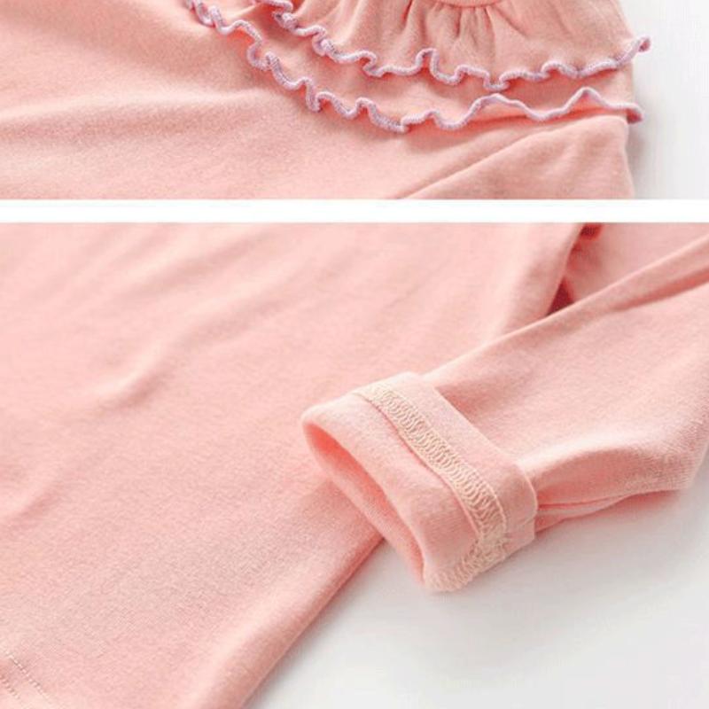 Dětské oblečení Jaro Podzim Topy s dlouhým rukávem Dětské Dívčí Rolák Trička Dívčí Zapínání Krajkové Košile Dětské Bavlněné Oblečení