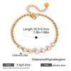 Delicate White Crystal Bracelets Sparkle Teardrop-shaped Zircon Bracelets Adjustable Stainless Steel Wedding Jewelry Accessories