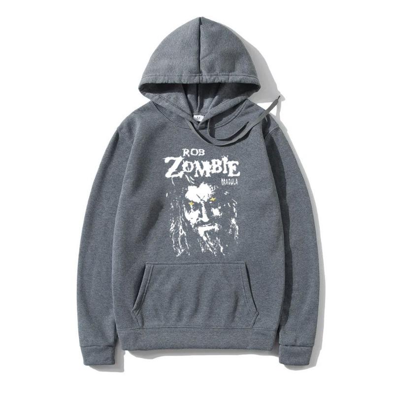 Rob Zombie Hellbilly Deluxe Dragula Retro Print Men Plus-size Hoodie Casual Street Horror Harajuku Y2K Long-sleeve Sweatshirt