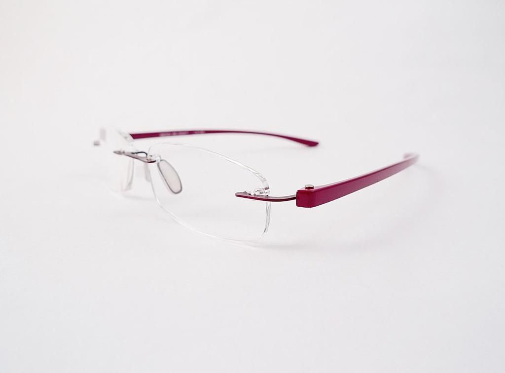 BEGLAD BL3007RD Lightweight Rimless Reading Glasses with Stylish Case (+2.5 Power)
