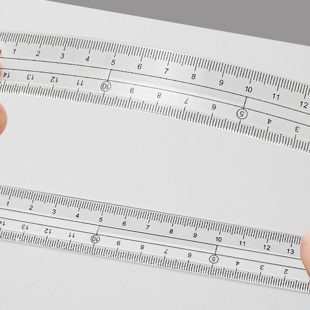 8PCS/Set Transparent Ruler Compasses Set Plastic Drawing Tool Multi-Function Protractor Students