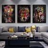 Abstract Colorful Animals Lions Oil Paintings On Canvas  Modern Posters and Prints Wall Art Pictures for Living Room Home Decor