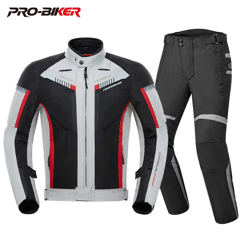 HEROBIKER Waterproof Motorcycle Jacket Men Moto Jacket Wearable Motorbike Biker Riding Racing Suit Body Armor Protection###