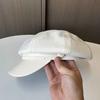 New British Retro Fashion Painter Hat Short Brim Leather Cap Women's Autumn and Winter Face Small Painter Hat