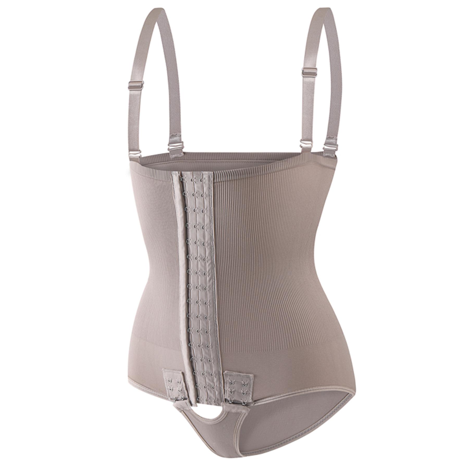 

Женское Корректирующее белье Fajas Colombianas, боди для контроля живота, послеродовой скульптурный формирователь тела, компрессионный костюм для тела с укороченной талией L бежевый