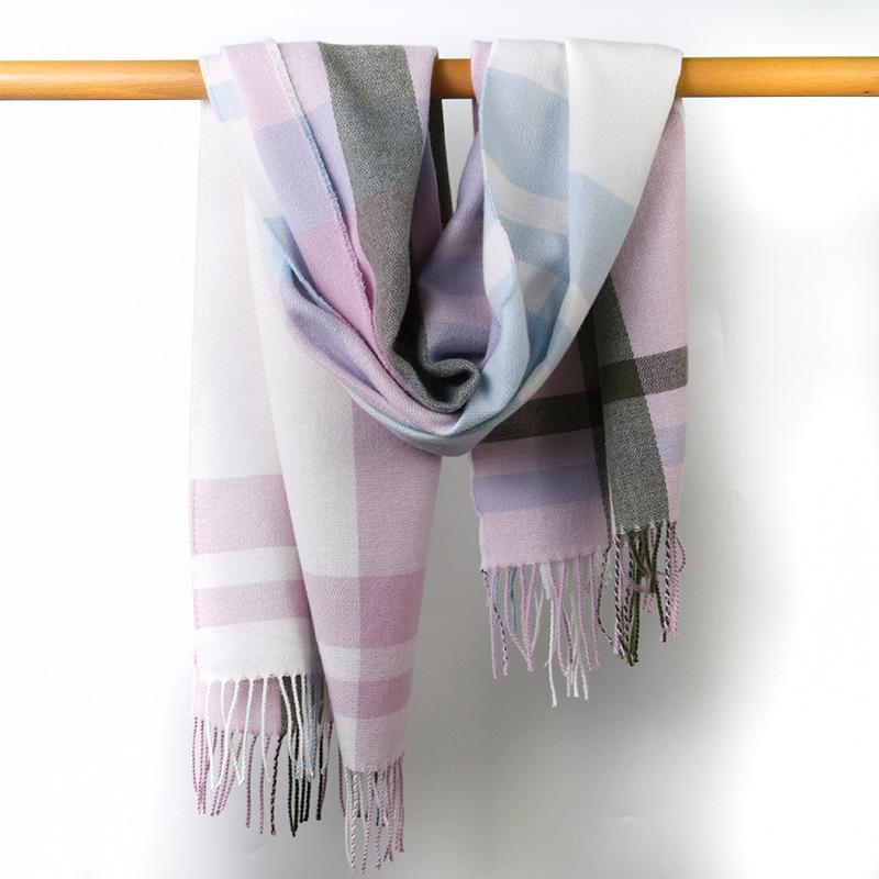 Free Women Scarf Winter Plaid Fringed Scarve Ladies Pashmina Mujer Femme Foulard Bufanda Echarpe Hiver Long Wrap Shawl