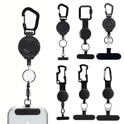 Diebstahlschutz Handy-Lanyard Einziehbare Stahlseil-Leine mit abschließbarem Metallhaken 360 Grad drehbarer Handy-Gurt für Wandern Reisen Outdoor-Nutzung