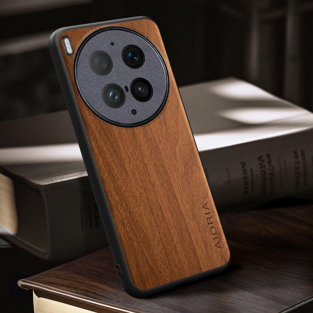 Hülle für Vivo X300 Pro Ultra funda Bambus-Holzmuster Vier-Ecken Explosionsgeschützte Rückabdeckung für vivo X300 Pro Ultra case