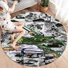 Roronoa Zoro Round Area Rug Carpet Rug For Living Room Bedroom Sofa Playroom Decor Nonslip Floor Mat