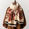 Shawl Butterfly Scarf Women's Winter Warm Cape Long Thickened Scarf