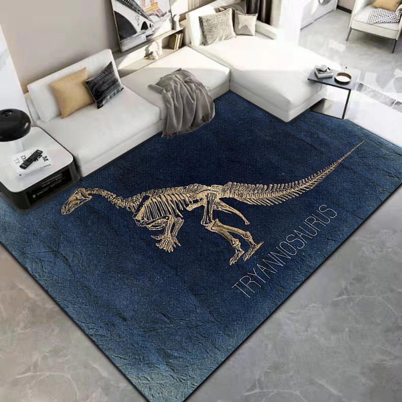 Cute Cartoon Little Dinosaur Printed Carpet Floor Mat  Carpets for Living Room Rugs for Bedroom Carpet for Children Customizable