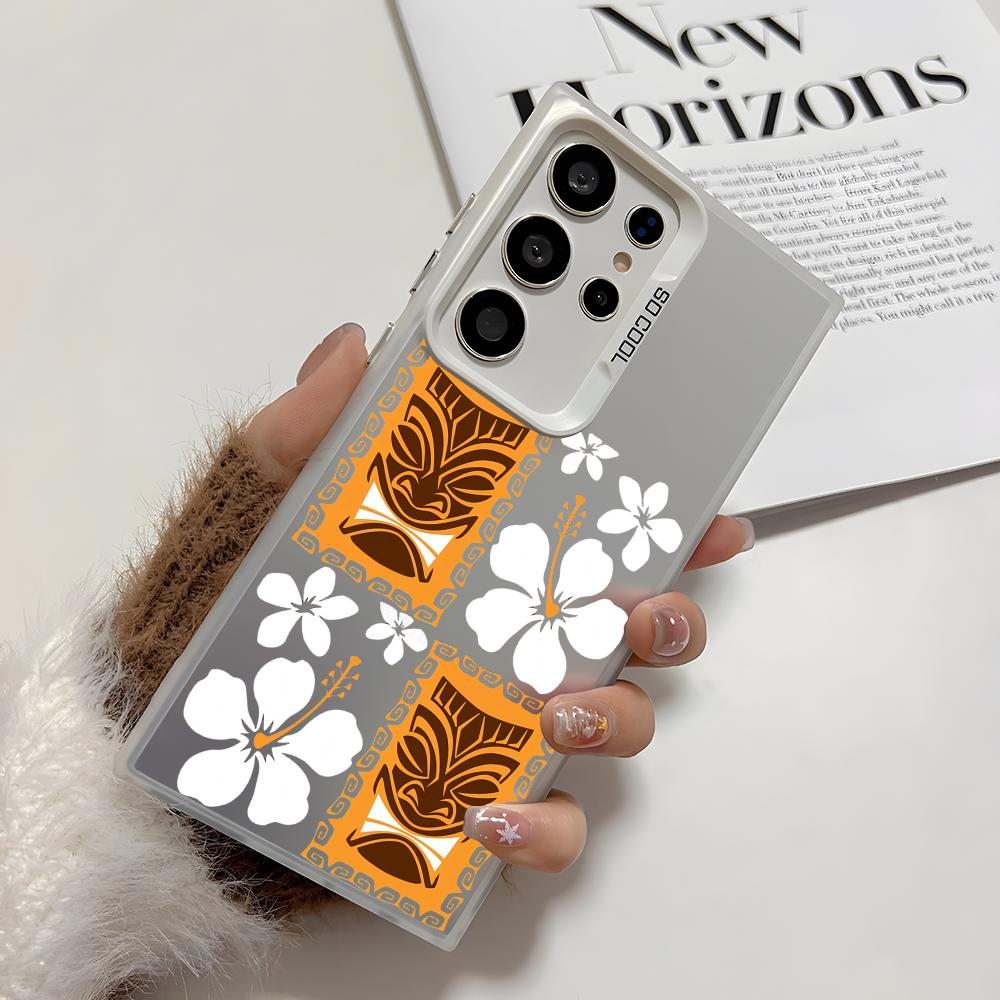 Tiki Time Phone Case For Samsung Galaxy S25 Edge S24 S23 S22 S21 S20 Ultra Funda Silicone Silver Cover