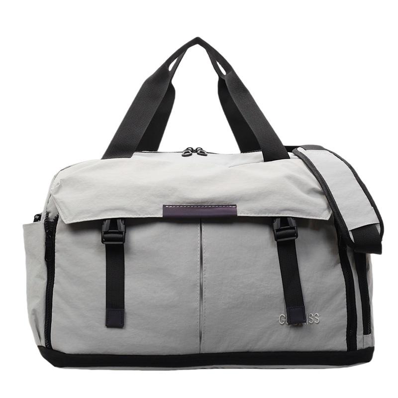 Sports and leisure fitness bag women's wet and dry separation swimming training bag large capacity simple Oxford cloth short trip bag