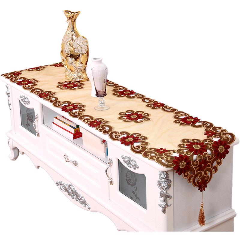 European Palace Handmade Embroidered Table & Bed Runner - Elegant Home Decor, TV Cabinet Tablecloth & Placemat