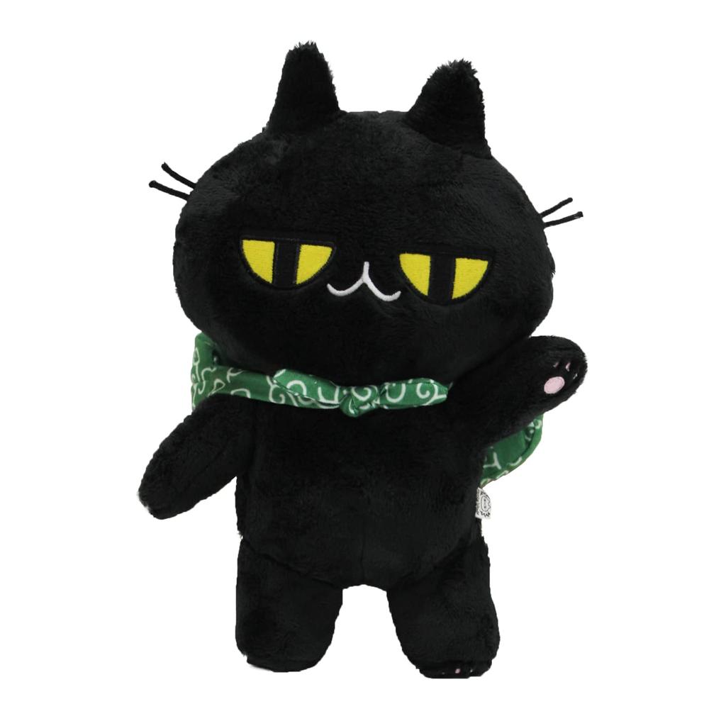 Black Cat Plush Standing JitoMe-chan Toy, Ver., Black, 995-JTMCT