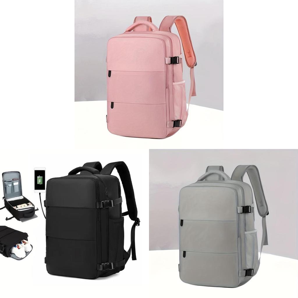 Polyester Travel Backpack For Men Women With Expandable Storage For Casual Trips