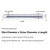 304 stainless steel pull spring double loop closed hook Stretch spring,Wire Dia0.6/0.7mm,OuterDia5/6/7/8mm,Length15-300mm.
