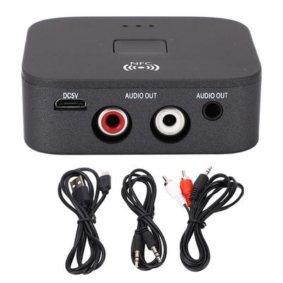 B11 RCA Bluetooth 5.0 Receiver 3.5mm AUX Wireless Music Adapter with NFC Function for Car TV