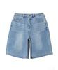 UCLA Women'S Denim Flat-Tuck Bermuda Shorts [Md-Indigo](Uc4Dh50)