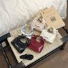 Trendy Mini Shoulder Bag Pu Soft Water Jiao Shape With Magnetic Snap For Daily Fashion