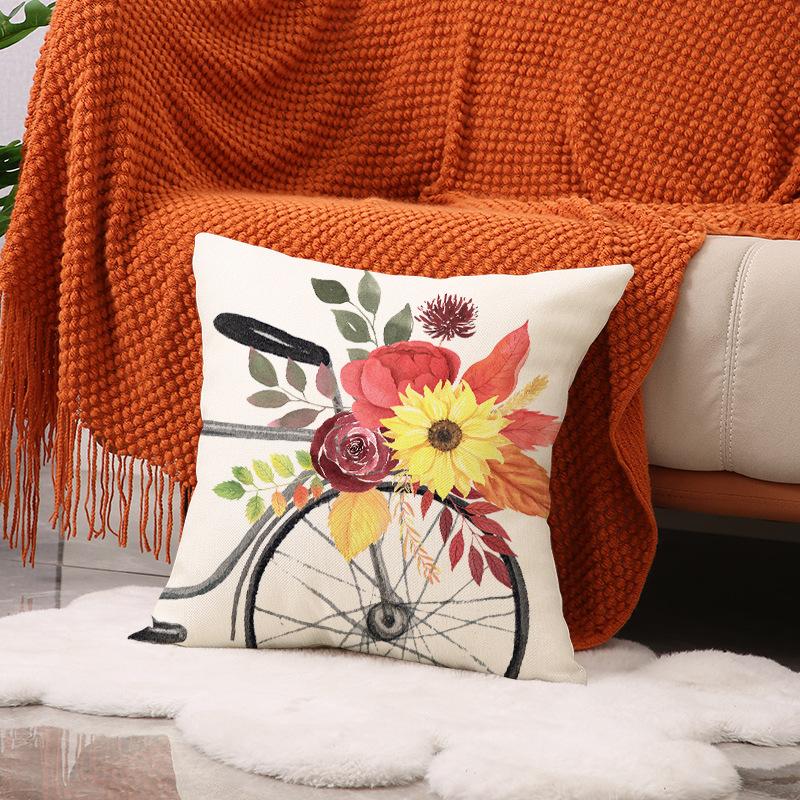 

New Harvest Festival Decorative Pumpkin Pillow Cover Simple and Versatile Letter Printed Cushion Home Sofa Cushion 45 * 45Cm (single pillowcase)