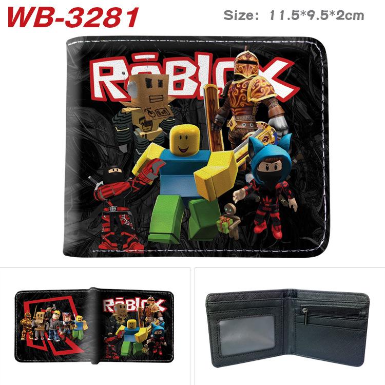 Virtual World Game Peripheral Wallet Cartoon Print Short Fold Card Holder Unisex 1pcs