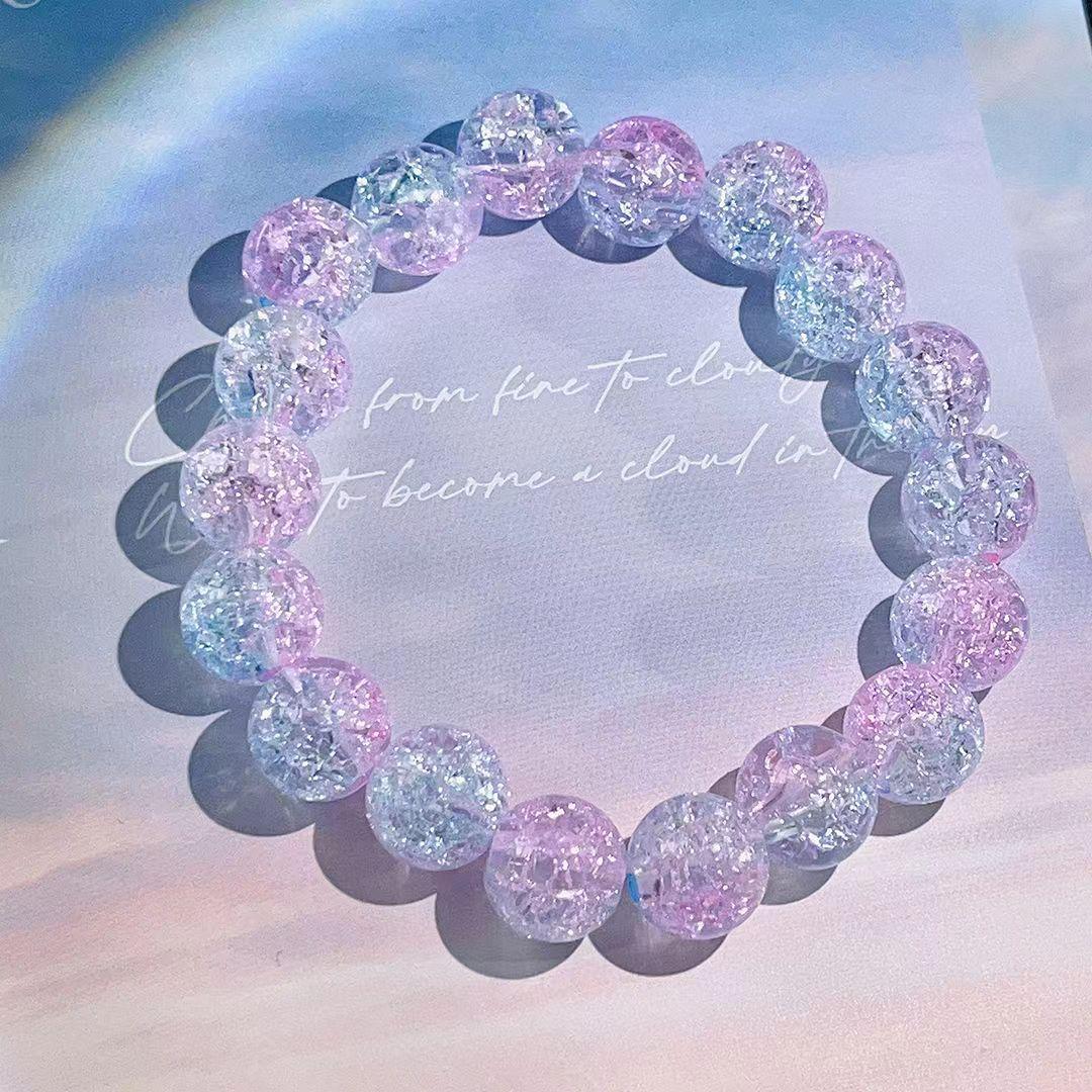 

Браслет из бисера с градиентным эффектом «ледяная трещина» — милый и симпатичный летний аксессуар для студентов