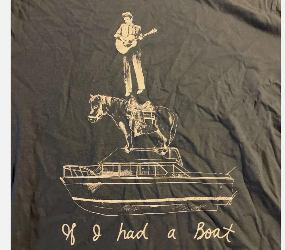 

Винтажная футболка LYLE LOVETT IF I HAD A BOAT с коротким рукавом, черная, унисекс, S-4XL 3XL