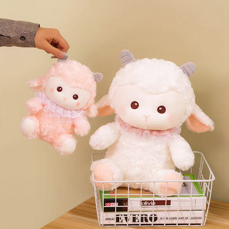 23/30cm Beautiful Sheep Doll Simulation Plush Toy Handmade Doll Cartoon Anime Cute Pillow Cushion Home Decoration Children's Bir