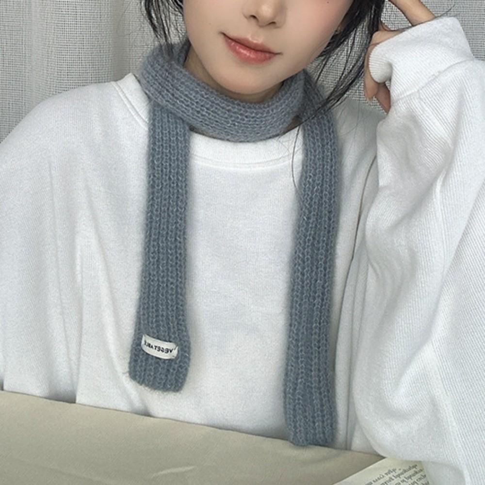 Y2K Long Narrow Scarves Korean Style Sweet Scarf Cool Knitted Scarf  Streetwear