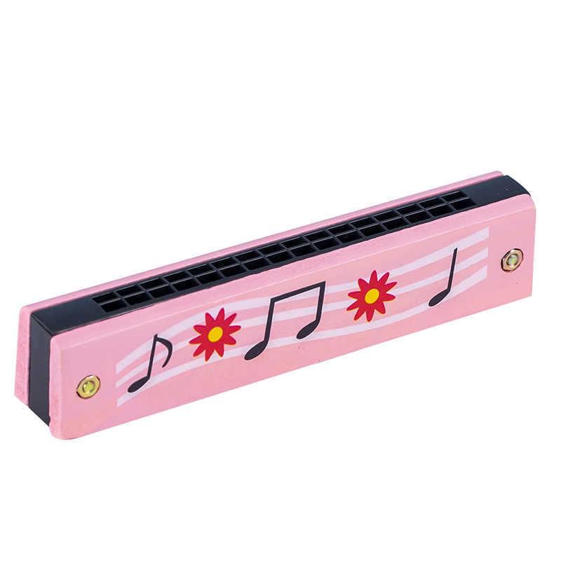 Children's Wooden 16-Hole Harmonica - Beginner's Musical Gift for Students