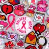 Cartoon Patch Iron On Patches For Clothing Envelope Embroidered Patches On Clothes Heart Fusible/Patch For Clothes Stripe Badges