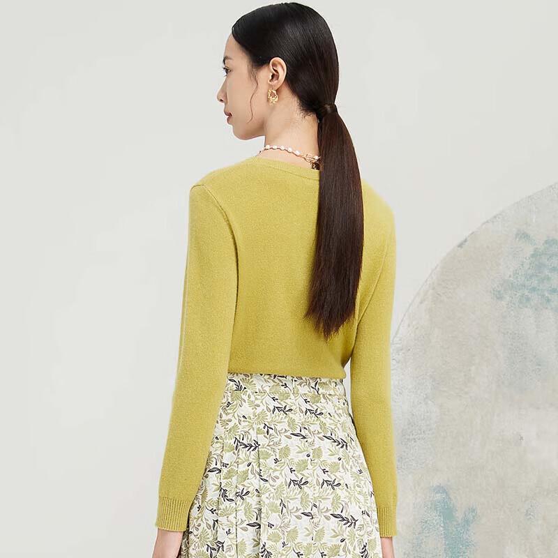 JESSIE Women's Faux Two-Piece V-Neck Knit Sweater