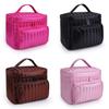 Fashionable Striped Women's Waterproof Cosmetic Bag With High Capacity