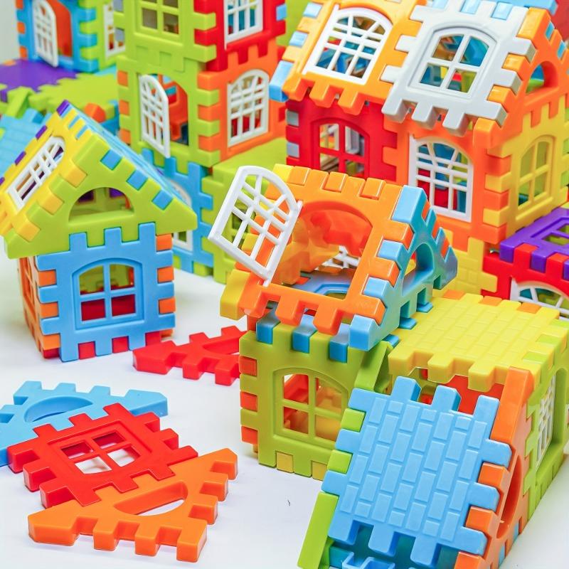 Kids Educational Block Puzzle, 50/70/100/140Pcs, Portable Plastic Toy for Ages 3+ Brain Training
