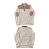 Men's Color Block Half Zip Knit Sweater Casual Pullover
