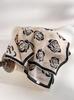 Classic retro spring new 111 mulberry silk square scarf premium light luxury national style double crepe lace silk scarf women's accessories