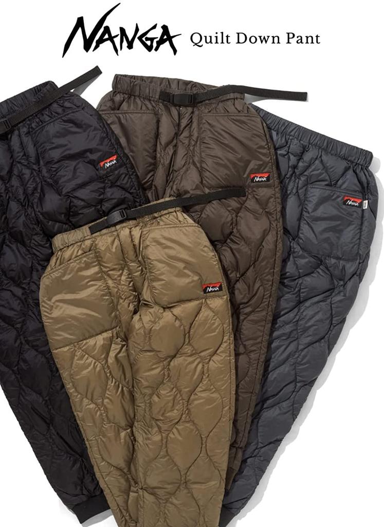 Quilted Down Custom Model [NANGA] Pants, (KHAKI, XS)