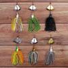 Bass Fishing Lures Kit Fishing Buzzbait Lure Bass Spinner Baits Kit Buzzbait for Bass Fishing Multicolor Swimbait Topwater Lure Hard Metal