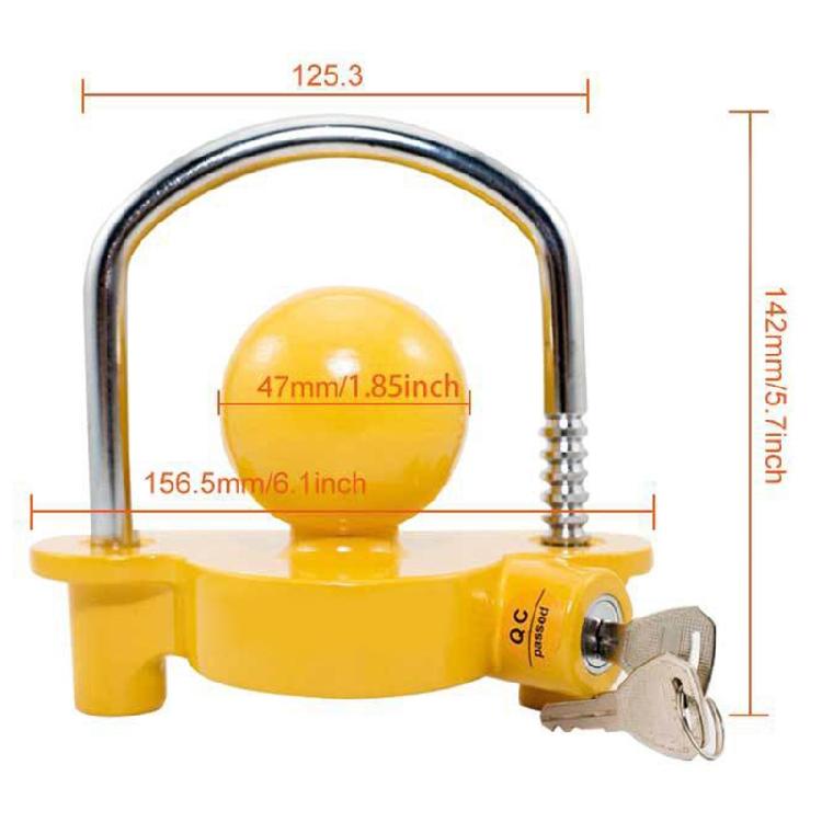 Heavy Duty Trailer Hook Lock Universal Ball Coupler Lock for Trailer Motorhome