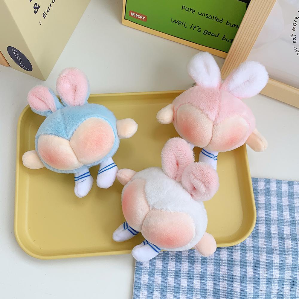 1-20PCS Creative Rabbit Easter Plush Hanging Pendant Ugly Cute Butt Bunny Doll Toy Ornament Playful Novelty Gift