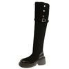Maillard Two Wear Folded High-heeled Knee Boots Children's Boots Thick-soled 2025 New Thin High Boots Women