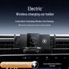 Electric Foldable Phone Holder with Wireless Charging & Clamping Arm for Horizontal/Vertical Car Mounting