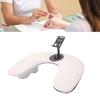 Nail Arm Rest for Nail Tech with Phone Holder U Shaped Manicure Hand Rest Tilted for Salon Home Use White