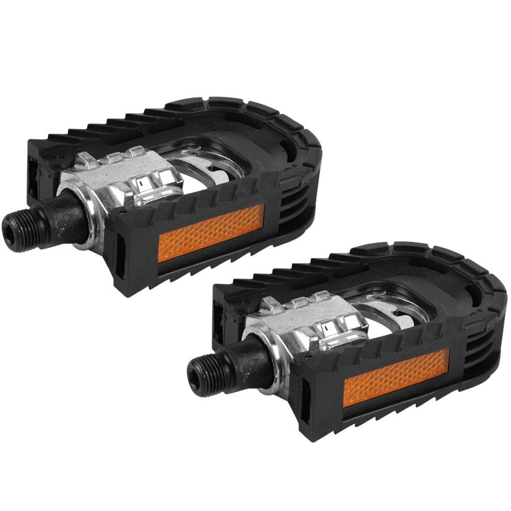 1 Pair Aluminum Alloy Folding Bike Pedals Foldable Non-Slip Bicycle Pedals with Reflective Strips Cycling Pedals Mountain Biking