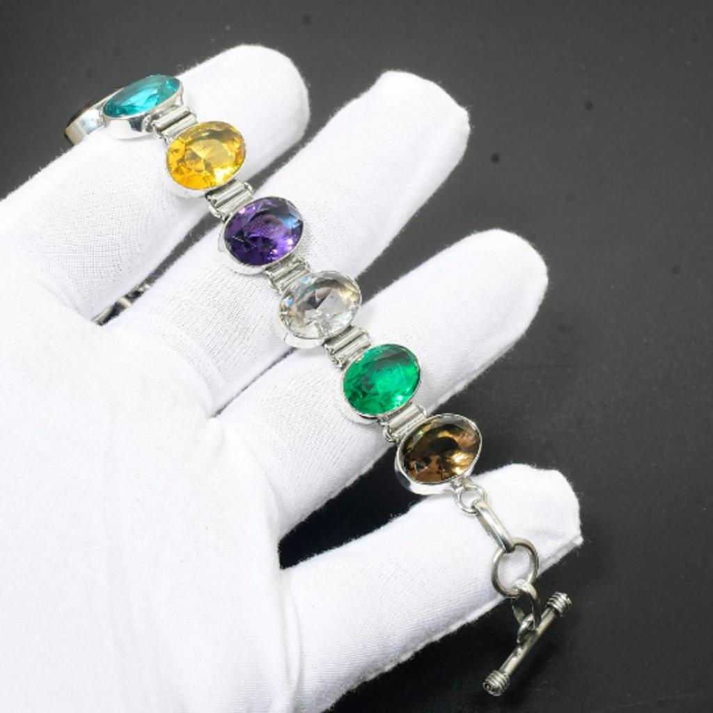 Multicolored Bracelet, 925 Sterling Silver Bracelet, Wedding Bracelet, Anniversary Gifts, Gifts For Her, Jewelry For Women Gifts For Girls