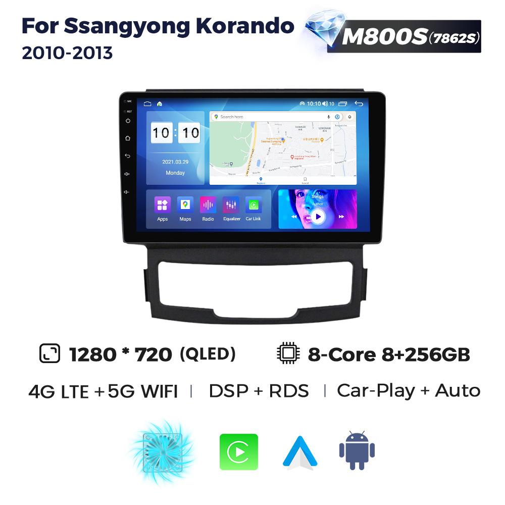 Navifly 8+256G Android Car Radio 2Din For SsangYong Korando 3 Actyon 2 2010-2013 Multimedia Video Player GPS Auto Carplay Stereo